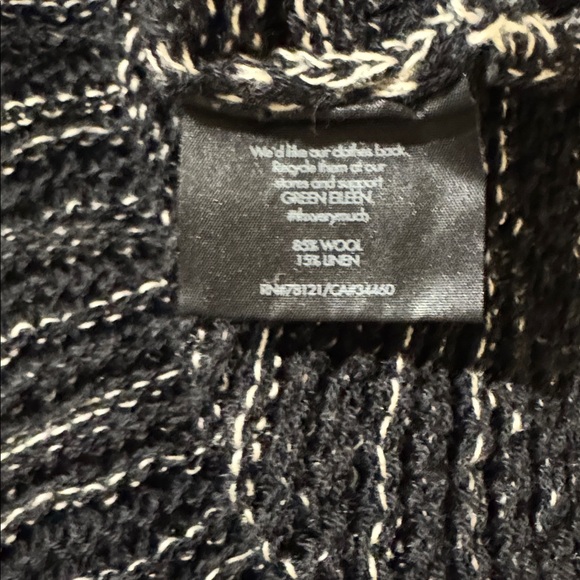 Eileen Fisher Black and Gray Open Cardigan - Picture 4 of 5